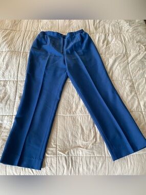 Women's Royal Blue Wide-Leg Dress Pants